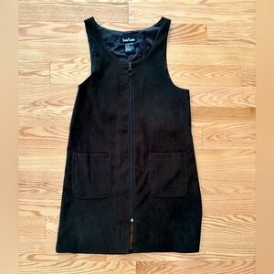 Chocolate Brown Vintage Y2K Jamie Brooke Zip-Up Jumper Dress Size Medium